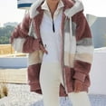 thumbnail image 3 of Cozyfort Winter Jackets for Women Plus Size Casual Full Zip Up Sherpa Lined Hoodie Sweatshirt Jacket Coat Womens Plus Size Jackets and Coats with Hood, 3 of 4