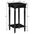 thumbnail image 4 of French Country Kim End Table with Shelf in Black Wood Finish, 4 of 5