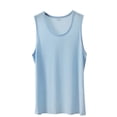 thumbnail image 2 of LEKWK Mens Mesh Tank Top Sleeveless Crewneck See Through Breathable Lightweight Athletic Workout Tees Gym Basketball Training Tops Shirts Blue XXXXL, 2 of 7