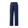 thumbnail image 4 of LIIPEE Womens Pants Casual Solid Color Ankle Straight-Leg Pull-On Khakis Female Mid Elastic Waist Regular Soft Daily Breathable Comfortable Pants With Pockets,L, 4 of 5