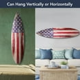 thumbnail image 3 of American Art Decor Vintage Americana Flag Surfboard Wall Art Plaque Decor Sign for Living Room, Bedroom, Garage, Man Cave - 60"x15", 3 of 6