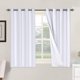 thumbnail image 1 of Cortinas opacas de lino de 84 pulgadas de largo, 100 % absolutamente opacas, con aislamiento térmico, con textura de lino, cortinas con ojales antioxidantes, ahorro de energía con forro blanco, 2 paneles, blanco natural brillante, 52 pulgadas de ancho x 54 pulgadas de largo, 1 of 5