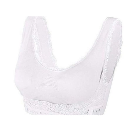 

Solid Color Cross Side Buckle Without Rims Gathered Sports Underwear Sleep Bra