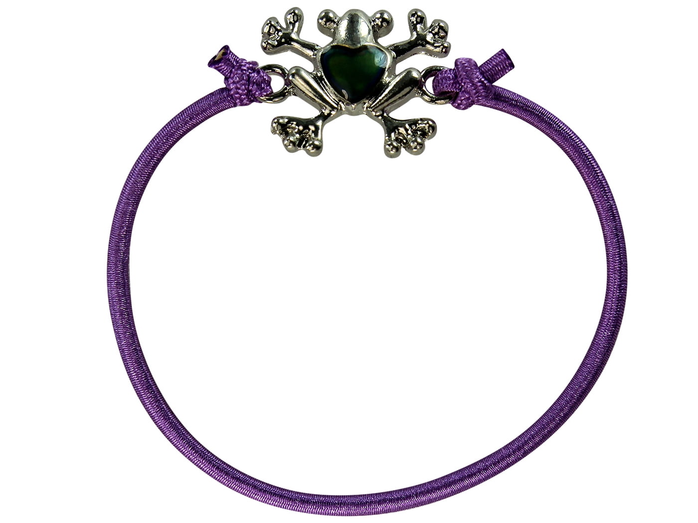 Frog Charm Purple Bracelet With Color Changing Mood Heart