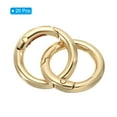 thumbnail image 3 of Uxcell 28mm OD Spring O Rings Round Clasp Clip Trigger Snap Spring Keyrings Gold Tone 20 Pack, 3 of 6