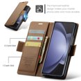 thumbnail image 5 of ELEHOLD for Samsung Galaxy Fold 7 Wallet Case, Luxury Buiness PU Leather RFID Blocking Card Holder Magnetic Kickstand Flip Shockproof Protective Case for Samsung Galaxy Fold 7,Brown, 5 of 11