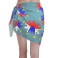 thumbnail image 2 of Women Filipino Flag Stars Sun Pattern Sarong Coverups Chiffon Short Swimsuit Wrap Skirt Beach Bikini Tie Cover Up Wraps, 2 of 7