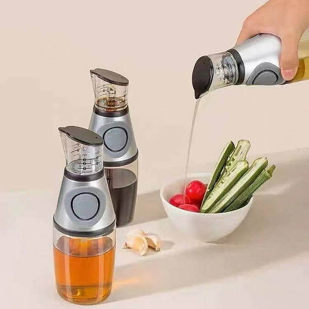 Prensa Dosificadora Controlable para Aceite de Cocina con Botella para Aceite, Salsa de Soja y Vinagre.