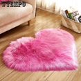 thumbnail image 2 of Heart Shape Shaggy Rugs Non Slip Bedroom Mats Fluffy Soft Faux Fur Sheepskin Rug, 2 of 5