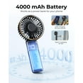 thumbnail image 5 of FrSara Portable Handheld Mini Fan, Neck Fan, 4000mAh Desk Fan, 180° Adjustable, 6 Speed Wind, Display Electricity in Real Time, USB Rechargeable Foldable Fan, Quiet Personal Fan with Power Bank Black, 5 of 9