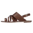 thumbnail image 4 of Womens bar III Voltage Flat Strappy Toe Loop Sandals - Dark Tan, 4 of 6