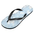 thumbnail image 2 of Unisex Comfort Flip Flops Summer Thong Sandals Non Slip Soles Flip Flop for Beach, Pool, and Daily Wear Delicate White Flowers L, 2 of 8