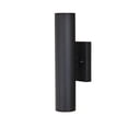 thumbnail image 6 of Vaxcel Chiasso Aluminum 2 Light LED Black Outdoor Wall Lantern Clear Glass, 6 of 11