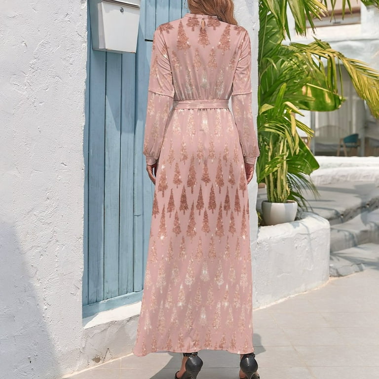 green emerald velvet dress Rose Gold Sequin Maxi Dress main image 1