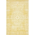 thumbnail image 1 of Unique Loom Tapis en Détresse Classique 5' x 8' Rectangle Jaune/ivoire, 1 of 1