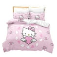 thumbnail image 3 of Cute Cartoon KT Cat Duvet Cover Pillowcase Three-piece Set Quilt Cover Pillowcase Two-piece Set, 3 of 5