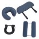 thumbnail image 3 of Mesa de con cuna facial y reposacabezas, juego completo, portátil, con reposabrazos, almohada, cojín estable y cómodo para cuello cabeza. Azul marino, 3 of 9