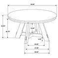 thumbnail image 7 of Danvers Round 54-inch Wood Dining Table Brown Oak, 7 of 7