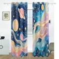 thumbnail image 2 of Starry Sky Planets Black Out Curtains 72 Inch Length Curtains for Sliding Glass Doors Bedroom Living Room 2 Pack, 2 of 6
