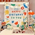 thumbnail image 2 of Tapiz de fondo de feliz cumpleaños, decoración de pared de habitación de niños Kawaii, dormitorio de niñas, dibujos animados, decoración de fiesta en el hogar, 2 of 4