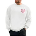 thumbnail image 3 of YOIAVAIOY Valentines Day Love Heart Sweatshirts Mens Valentine Graphic Long Sleeve Pullover Girlfriend Casual Sweatshirt White M, 3 of 9