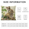 thumbnail image 5 of Orinice  Happy Easter Quote Words Throw Pillow Covers Cute Animal Rabbit Bunny Head Cotton Linen  Cushion Case with Green Leaves Square Pillowcase Farmhouse Decorations (Rabbit Leaves) White, 5 of 5