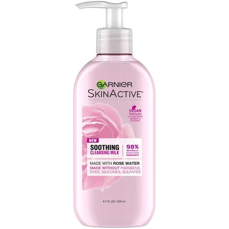 Garnier SkinActive Soothing Cleansing Milk, 6.7 fl (Best Drugstore Cleanser For Sensitive Acne Prone Skin)