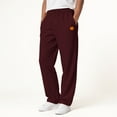 thumbnail image 2 of TOWED22 Men's Cargo Sweatpants Joggers Casual Pants with Pockets for Hiking Athletic Workout(Wine,3XL), 2 of 5