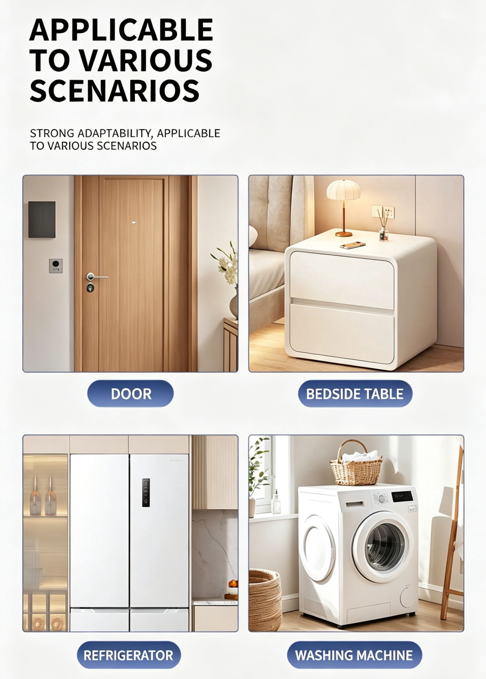 Rechargeable Fingerprint Safety Lock Adjustable Childproof Lock for Door Window Cabinet