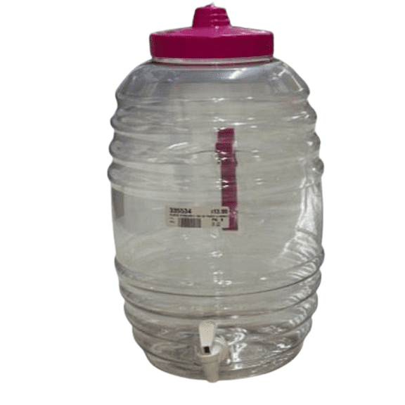 5-Gallon Plastic Beverage Dispenser with Spigot and Lid