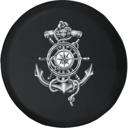 Ships Anchor and Wheel Nautical Compass and Rope Spare Tire Cover fits Jeep RV 33