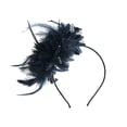 thumbnail image 7 of Tnobhg Vintage Feather Headband Elegant Cloth Flower Women Girls Hair Loop Band Bridal Hair Accessories Wedding Party Hairstyle Decoration Headwear, 7 of 7