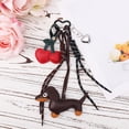 thumbnail image 3 of Inadays Leather Dachshund Keychain, Dachshund Keychain Bag Pendant Key Chain Cute Puppy Dog Charm Gifts, Brown, 3 of 7