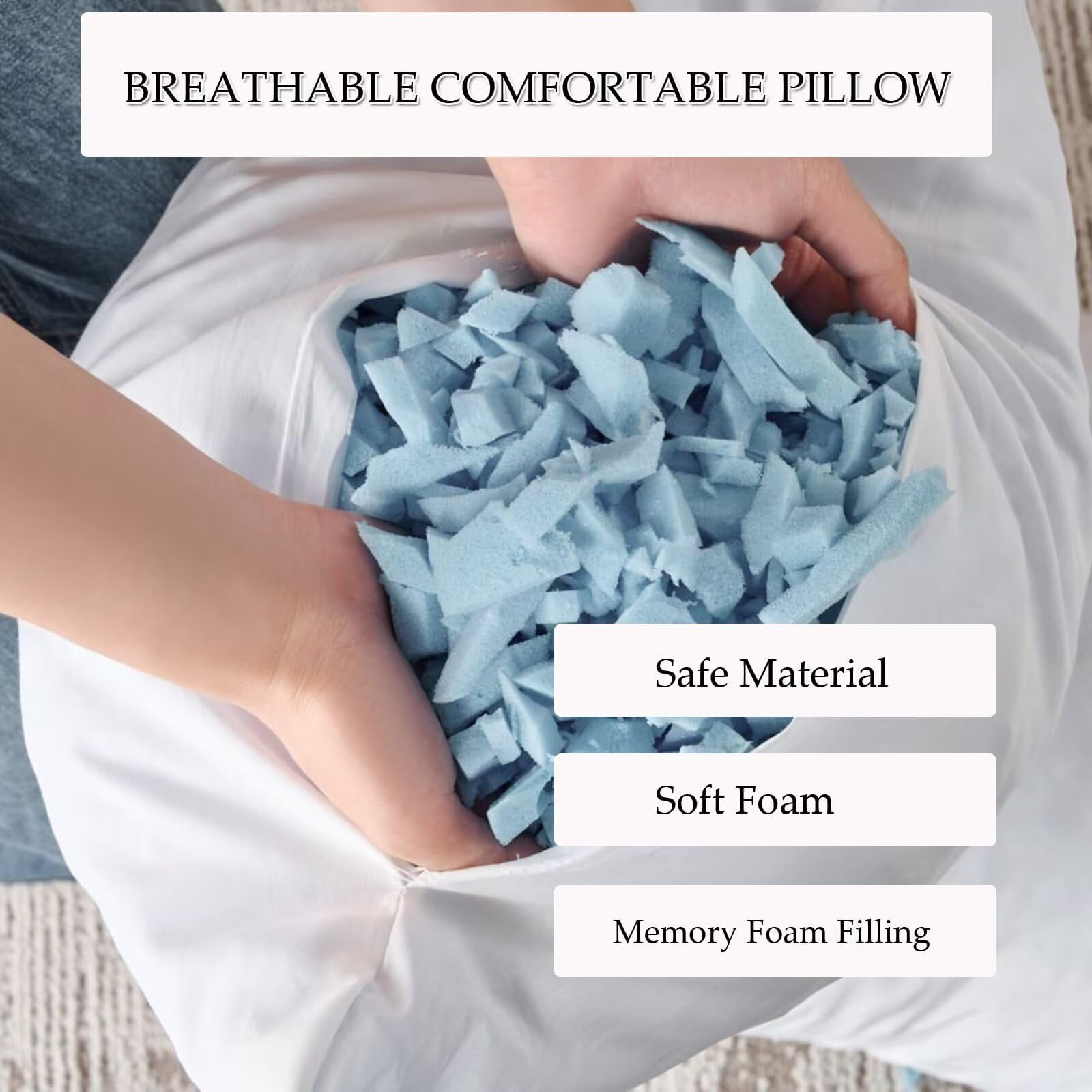 Luxury Shaggy Faux Fur Body Pillow,Fluffy Bed Pillow with Zipper Closure,Soft Decorative Plush Full Long Pillows,Fuzzy Hug Pillow for Living Room Side Sleeper & Pregnancy 20"x54" Sage Green Grid Prin
