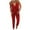 Red, variant on hotojiny Jumpsuits for Women Sleeveless Strap V Neck Loungewear Rompers Casual Solid One-Piece Pants Romper with Pockets