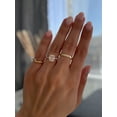 thumbnail image 2 of 3.00Ct Elongated Cushion Cut Moissanite Engagement Ring, Triple Eagle Claw & Pavé, 10K Yellow Gold, 2 of 8