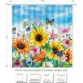 thumbnail image 2 of Mindunm Colorful Sunflower Polyester Shower Curtain, 72" x 72" Waterproof, 2 of 6
