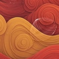 thumbnail image 4 of Red Orange Waves Shower Curtains with 12 Hooks Waterproof Bathroom Decor 66" x 72", 4 of 6