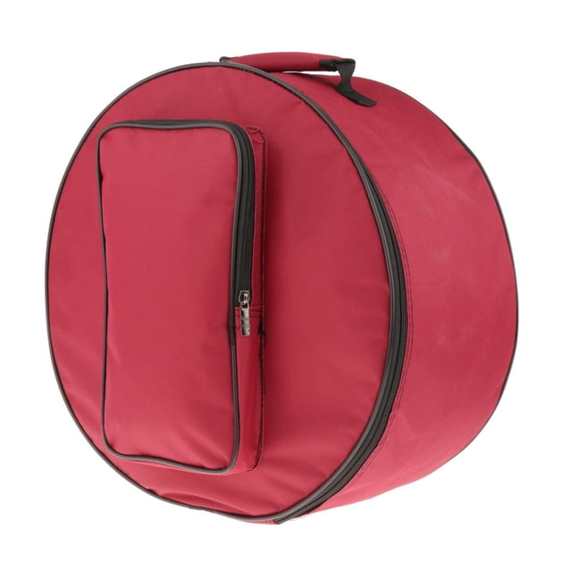 Red Bass Drum Bag Backpack Case with Shoulder Strap Outside Pockets Instrument Parts & Accessories