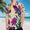 thumbnail image 5 of High Quality Hawaiian Shirts for Men Short Sleeve Aloha Beach Shirt Floral Summer Casual Button Down Shirts Blouses QZPMKA, 5 of 7