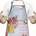 thumbnail image 2 of Pioneer Flower Floral Print Pattern Apron-Garden Aprons for Women with Pockets-Cotton Linen Waterproof Kitchen Cooking Gardening Aprons Adjustable for Kitchen,Cooking,BBQ and Salon 33x27 Inch, 2 of 7