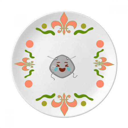 

Laughing Crying Happy Head Expression Flower Ceramics Plate Tableware Dinner Dish