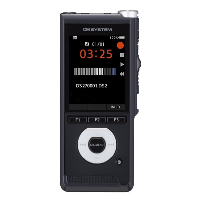 Grabadora de voz digital OM SYSTEM DS-2700 de 2 GB ampliable
