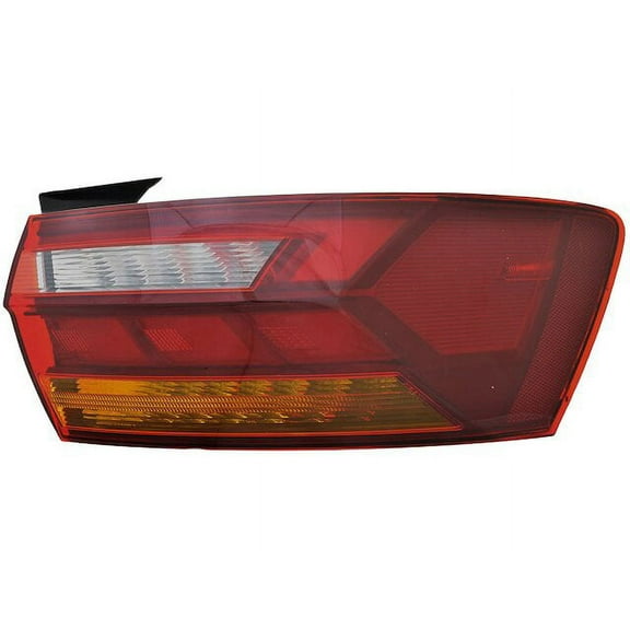 Right Passenger Side Outer LED Tail Light Assembly - Compatible with 2019 Volkswagen Jetta Sedan
