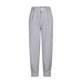 thumbnail image 6 of Womens Lounge Pants Linen Pants Women Summer Linen Pants Women Summer Casual Solid Color Elastic Sweatpants for Women Loose Pants Straight High Waisted Trousers Women Wide Leg Trousers Pants, 6 of 6