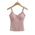 2024 Trendy Sexy Deep Vneck Sleeveless Vest Top with Builtin Padded