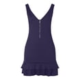 thumbnail image 4 of Sakmal Ruffle Womens Dresses Sleeveless Backless Solid Bodycon Dresses Zipper Knee Length V Neck Midi Dresses Navy,Xxl, 4 of 7