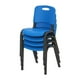 thumbnail image 3 of Paquete de Sillas Lifetime 4 Piezas Apilables Azules, 3 of 3