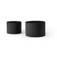 thumbnail image 4 of Noble House Nesting Round Coffee Tables, Modern MDF Handcrafted Relief for Living Room, Matte Black, Set of 2, 4 of 7