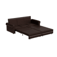 thumbnail image 3 of King 3-in-1 Pull Out Sofa Bed, Faux Leather Convertible Sleeper with Nailhead Trim for Living Room & Bedroom, 3 of 16